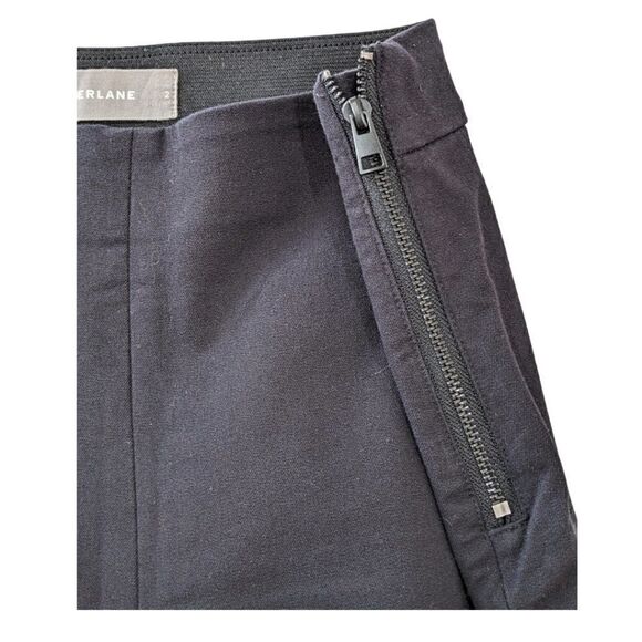 Everlane Women's The Side-Zip Stretch Cotton Pant Size 2 in Black - Picture 9 of 10